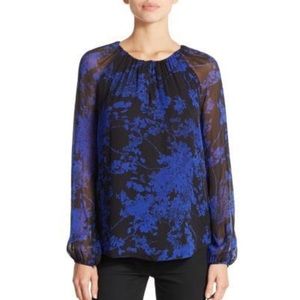 Diane von Furstenberg Marnie Floral Print Silk Blouse
